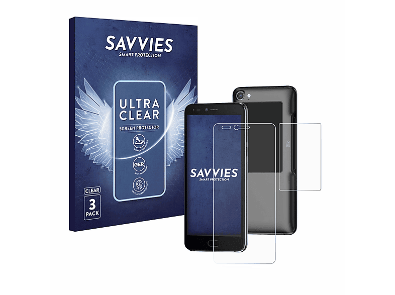 SAVVIES 6x klare Schutzfolie(für Payphone) M50 Pax