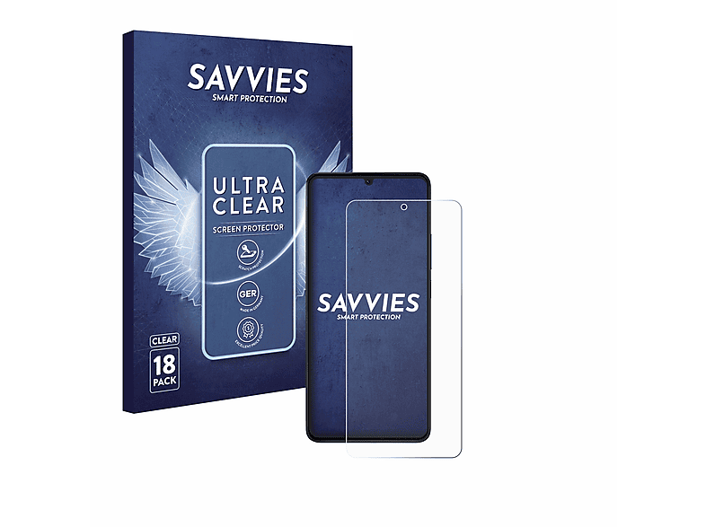 SAVVIES 18x klare Schutzfolie(für Xiaomi Poco X6 Pro)