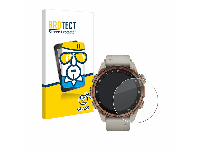 BROTECT 9H klares Schutzglas(für Garmin Descent Mk3 (43 mm)) | Smartwatch Schutzfolien & Gläser