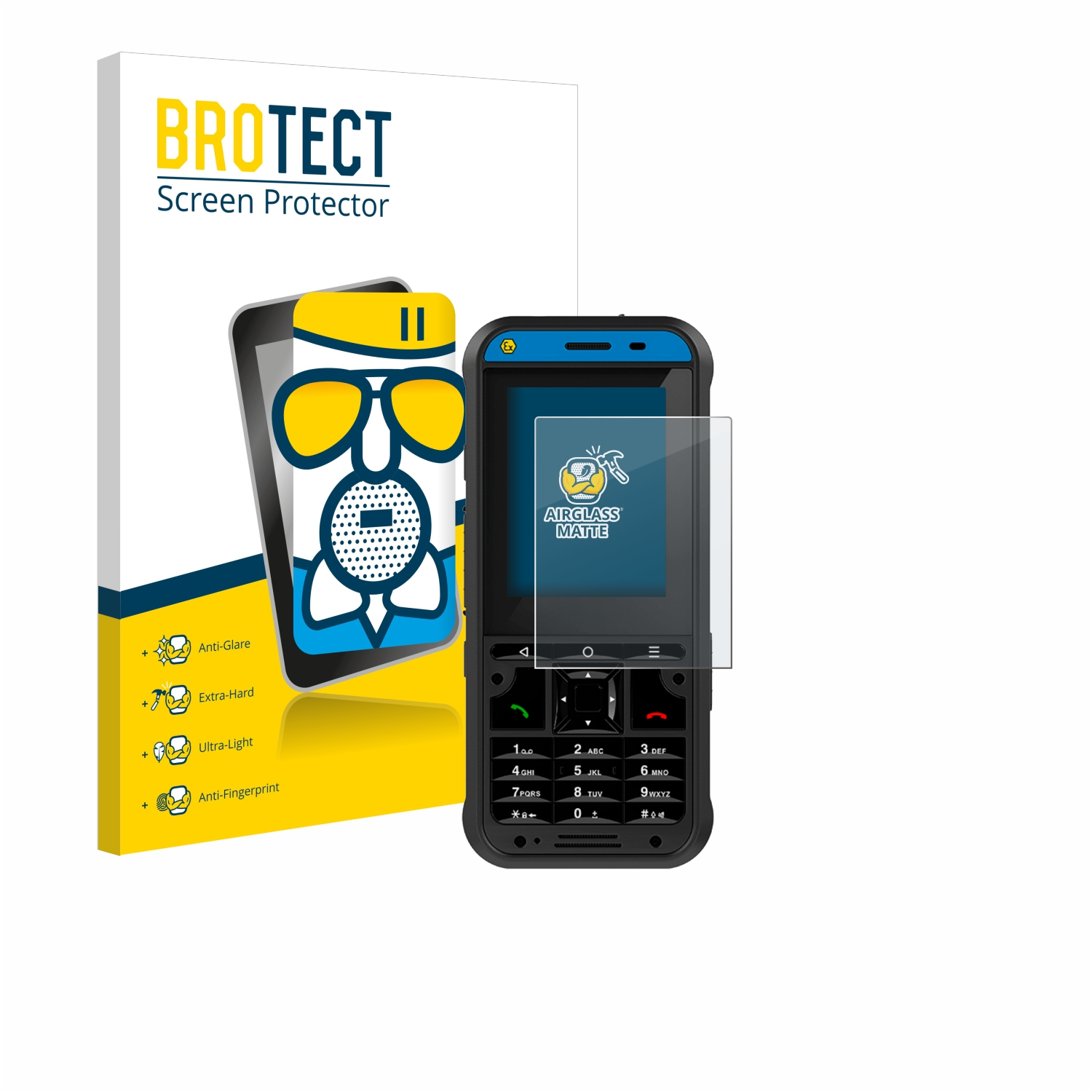 BROTECT DZ2) Ex-Handy Schutzfolie(für Airglass Ecom 10 matte