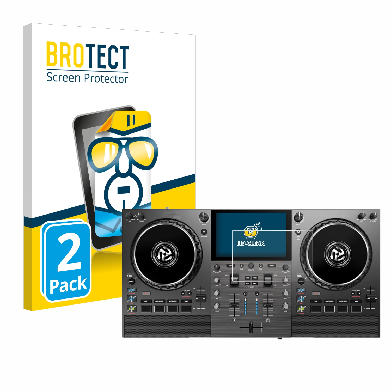 Go) 2x Pro Mixstream Schutzfolie(für Numark BROTECT klare