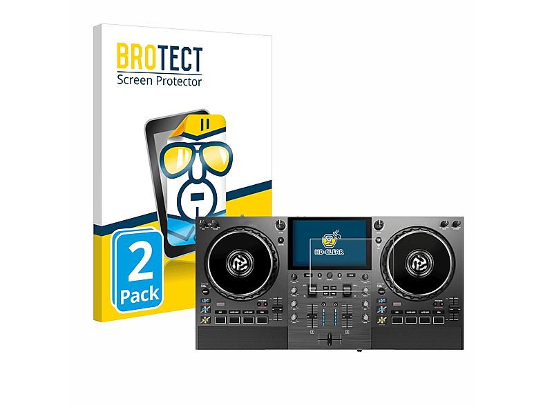 BROTECT 2x klare Schutzfolie(für Numark Mixstream Pro Go)