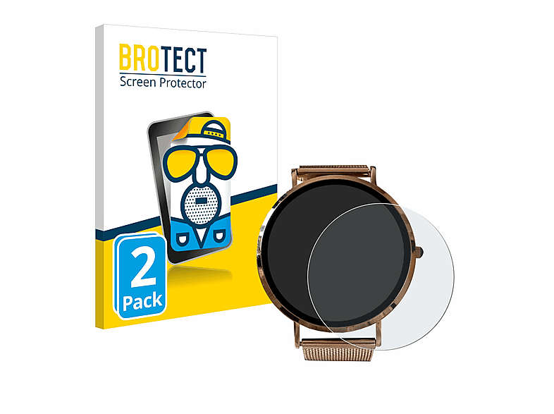 BROTECT 2x matte Schutzfolie(für Micento California Smartwatch)