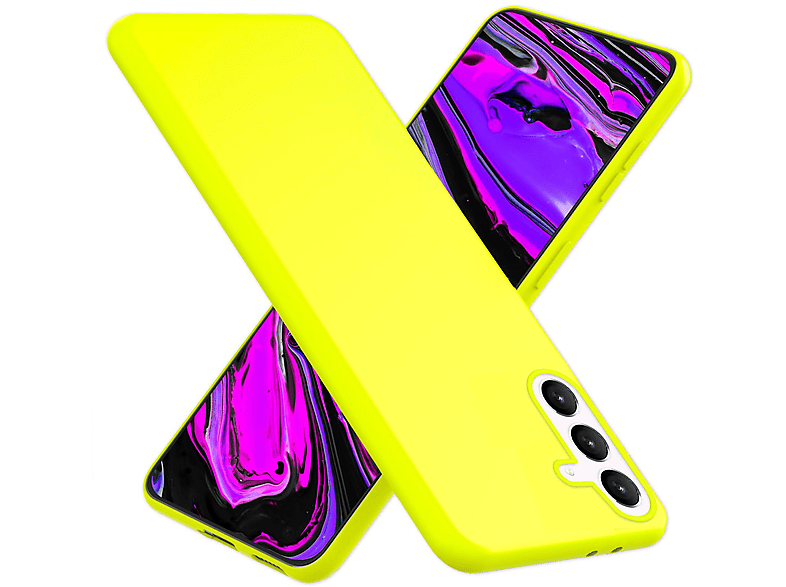 NALIA Custodia Silicone Neon Per IPhone 15 Pro - Soft-Touch Opaco, Arancione, Marchio Tedesco