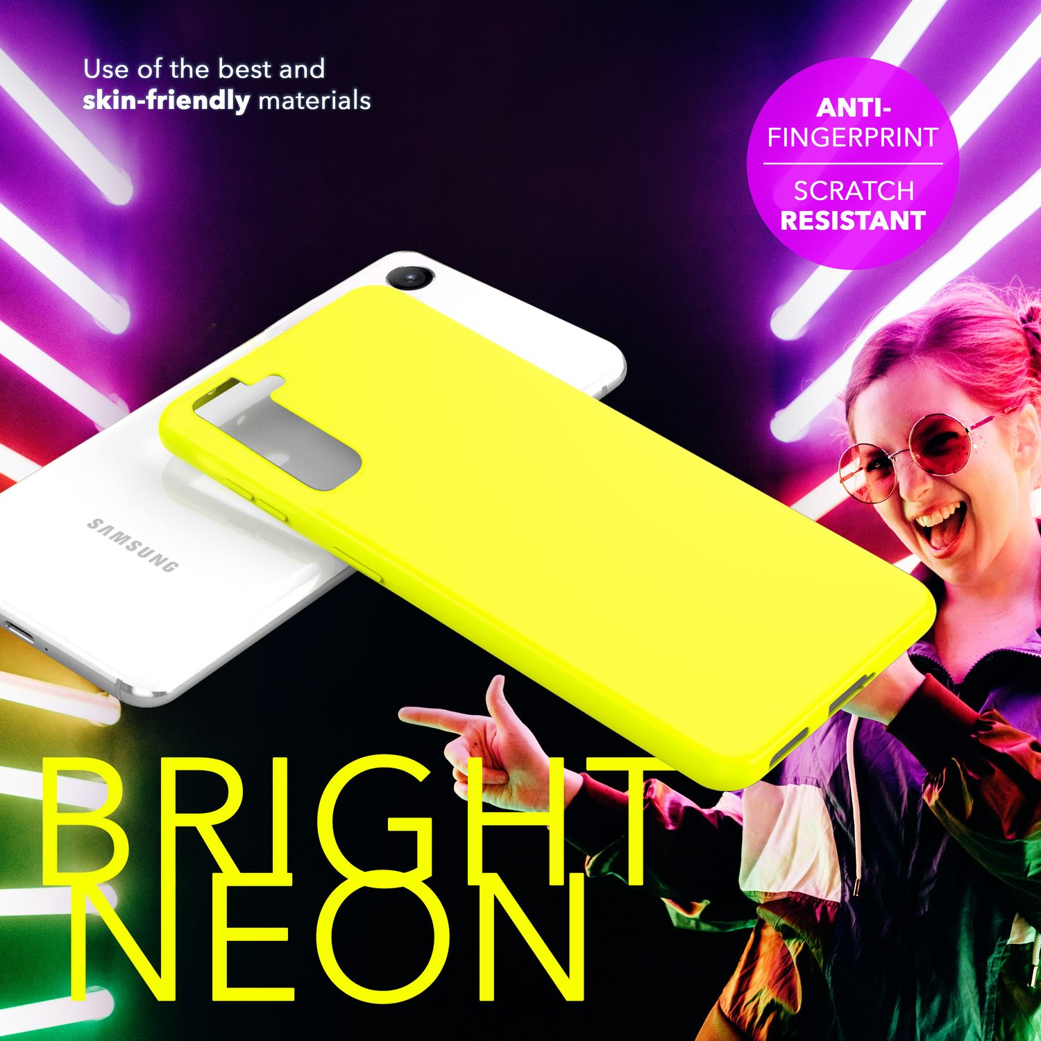 NALIA Neon Silikon Galaxy S24, Gelb Backcover, Samsung, Hülle