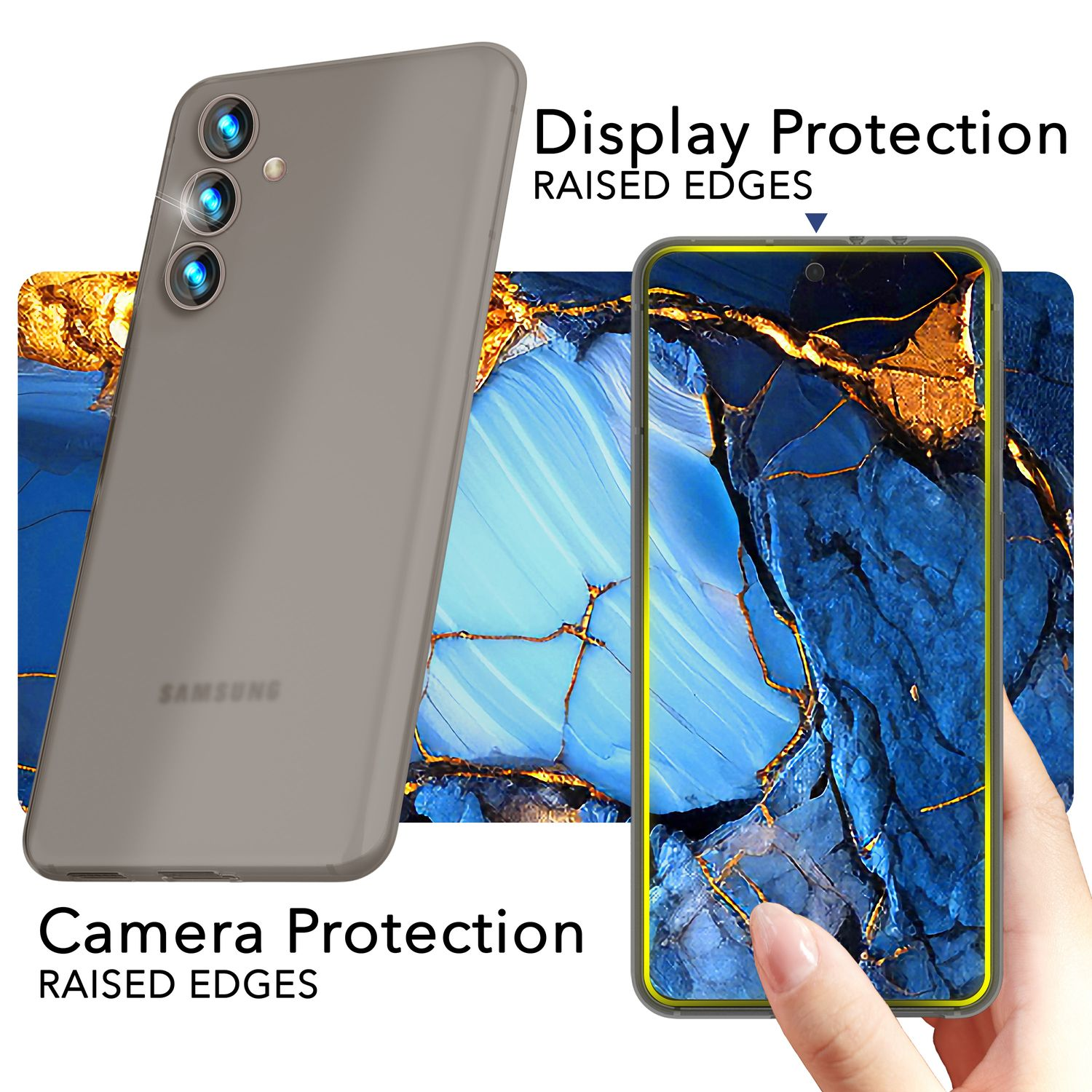 NALIA Galaxy Taupe Backcover, 0,3mm Samsung, Hardcase, Transparent Dünnes S24, Mattes Extrem