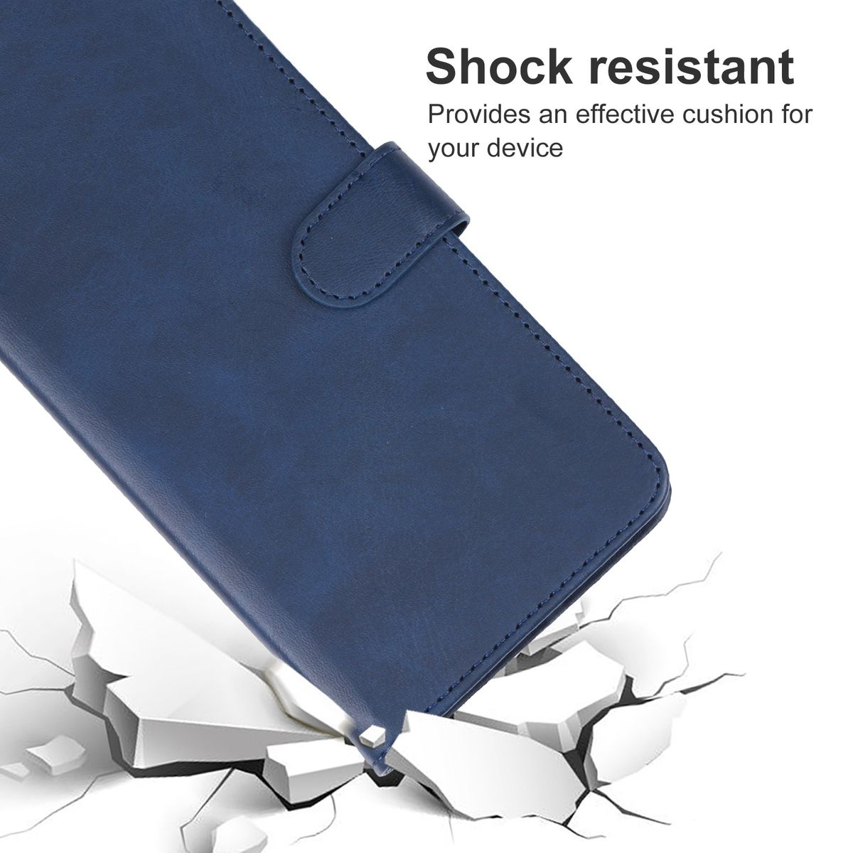 WIGENTO Book Wallet Tasche mit / 4G Blade Bookcover, Fach, Kreditkarten Blau & V50s Geld Lite, 50 Axon A73 / ZTE