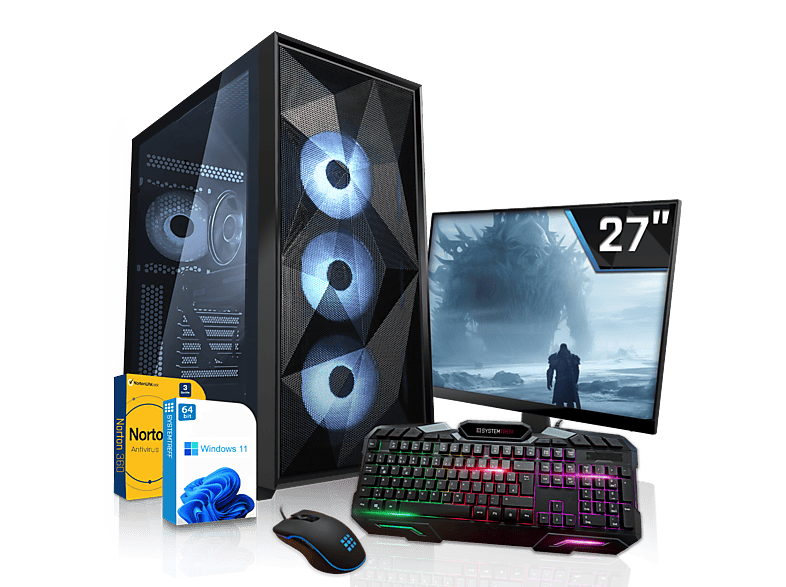 32 GB 12GB RTX Gaming 1000 mit Ti mSSD, GB RAM, SYSTEMTREFF Komplett 7700X AMD Nvidia PC Prozessor, 16 Komplett GDDR6, 4070 GB 7 GeForce Ryzen 7700X,