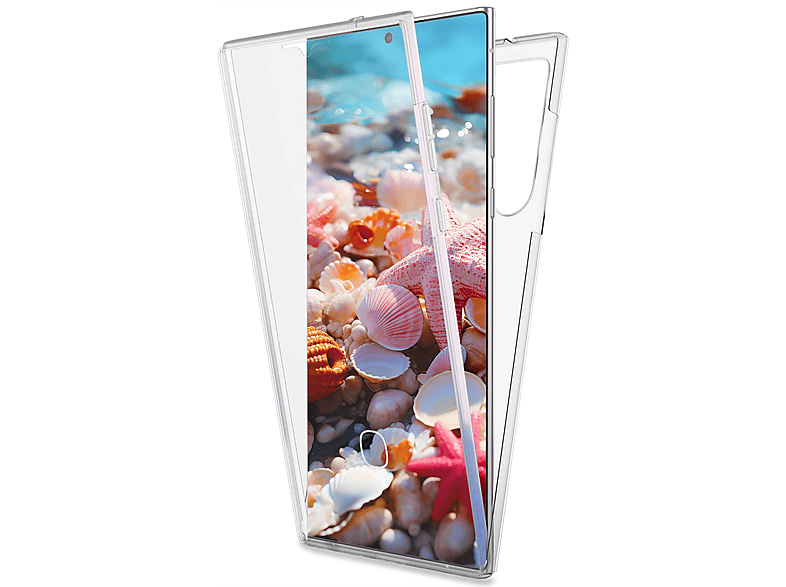 NALIA Klare 360 Grad Hülle, Full Cover, Samsung, Galaxy S24 Ultra, Transparent
