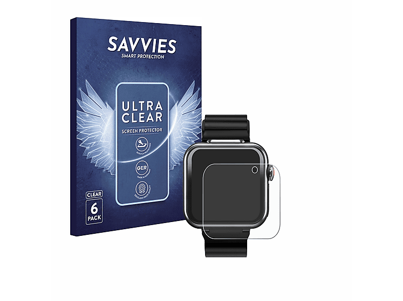 SAVVIES 6x klare Schutzfolie(für MAX) Smartwatch Vtech Kidizoom