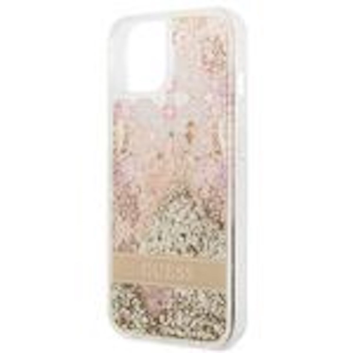 Backcover, iPhone Cover, Liquid 14 Design Apple, Paisley GUESS Plus, Gold Glitter