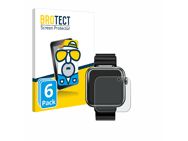 BROTECT 6x matte Schutzfolie(für Vtech Kidizoom  Smartwatch MAX)