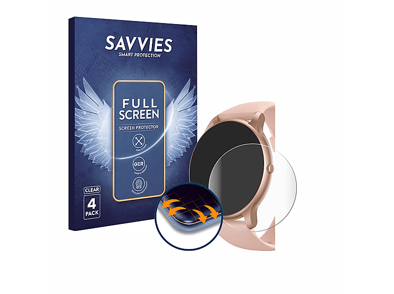 SAVVIES 4x Flex Full-Cover 3D Curved Schutzfolie(für Parsonver SR1 (1.32\