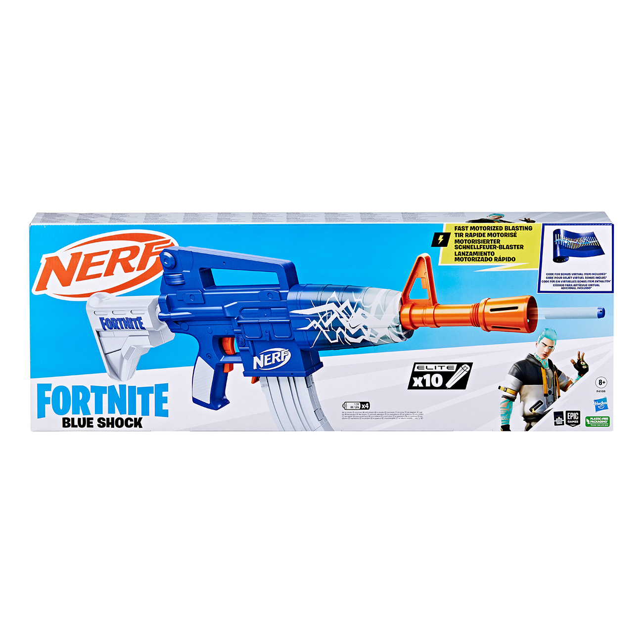 NERF Spielzeugwaffe Blue Shock Fortnite