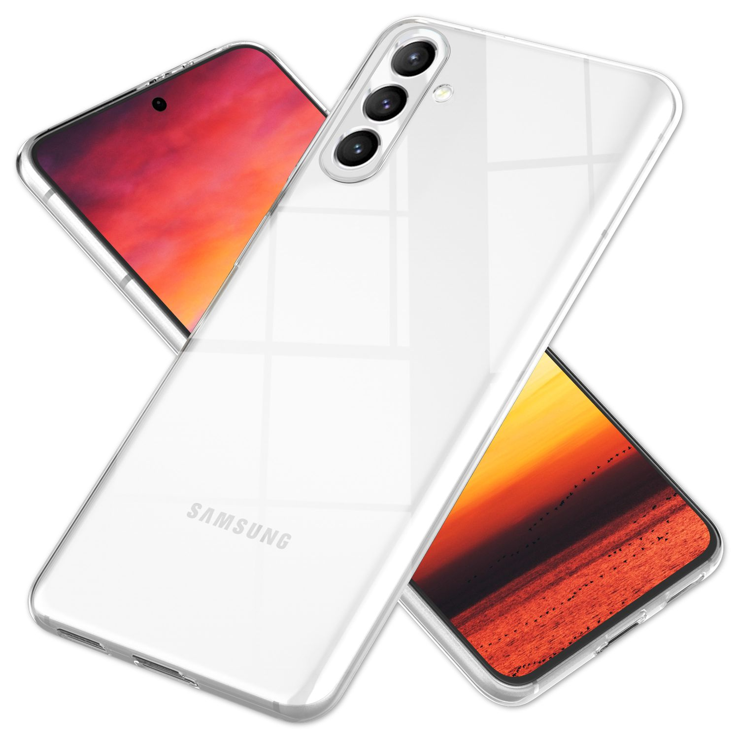 Backcover, Transparente Samsung, Plus, Transparent Galaxy S24 Klare Hülle, Silikon NALIA