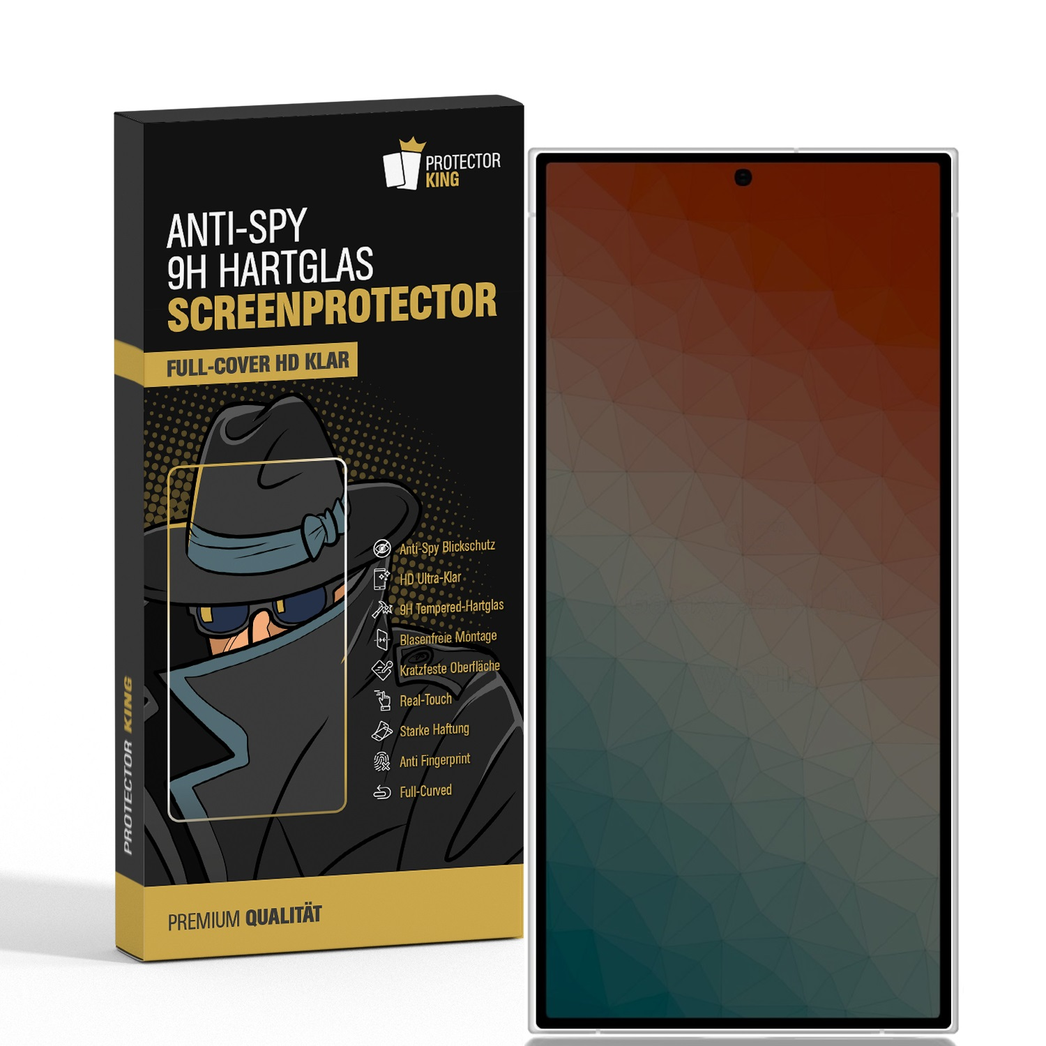 PROTECTORKING 2x Echtes Tempered Displayschutzfolie(für BLICK Ultra) SCHUTZ 9H Galaxy Panzerhartglas S24 Samsung