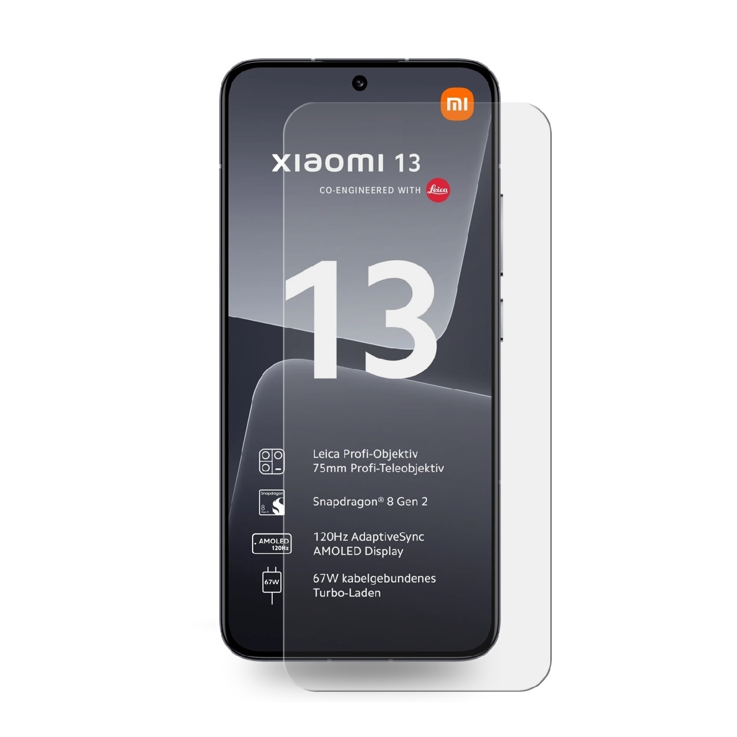 FULL COVER Xiaomi Displayschutzfolie(für PROTECTORKING MATT PREMIUM ENTSPIEGELT 2x 13)