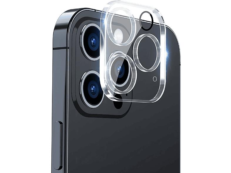 PROTECTORKING 1x Echtes Tempered Panzerhartglas Kameraglas KLAR Displayschutzfolie(für Apple iPhone 14 Pro)
