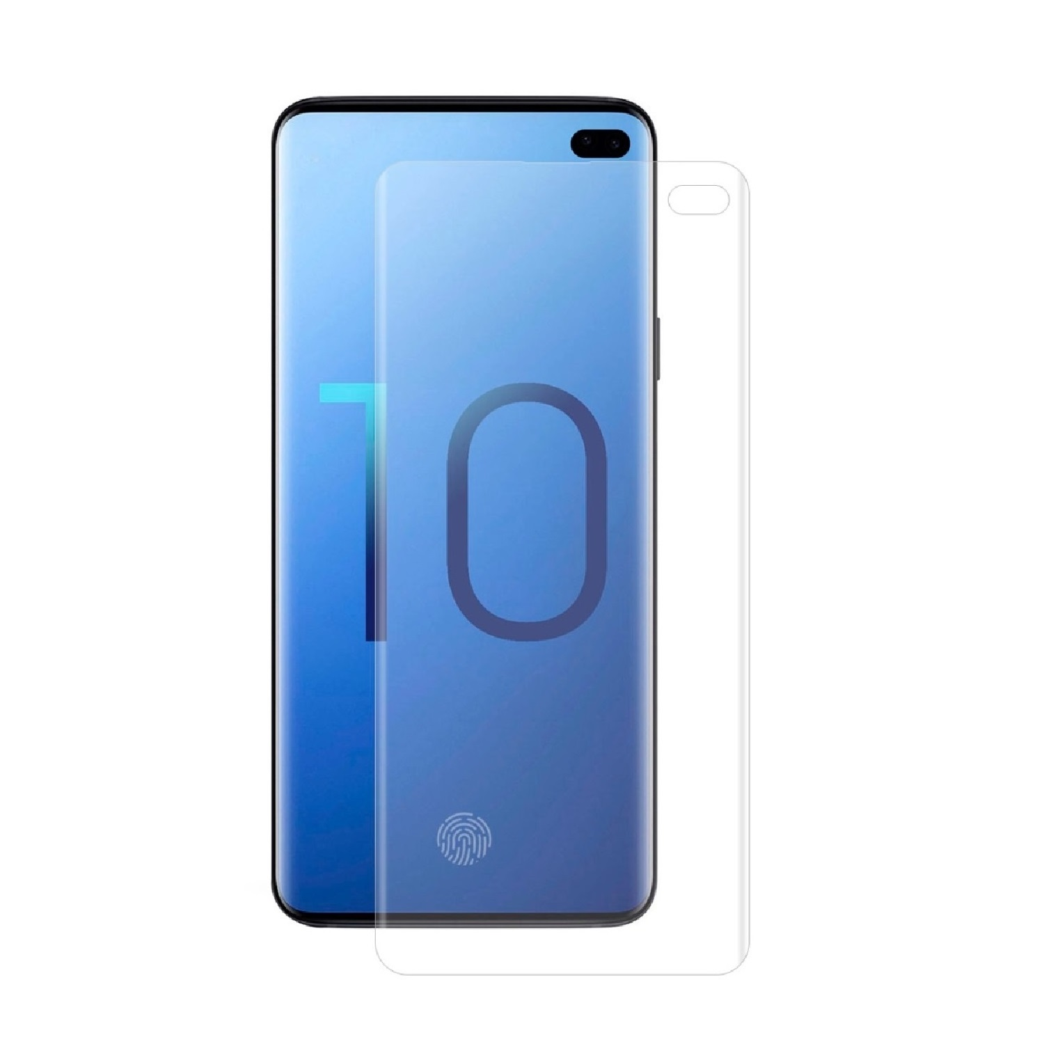 Smartphone mit Displayschutzfolie. Die Folie ist klar und bedeckt den Bildschirm.