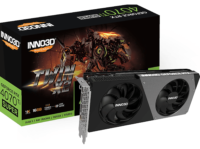 INNO3D GeForce RTX 4070 Ti SUPER Twin X2 (NVIDIA, Grafikkarte)