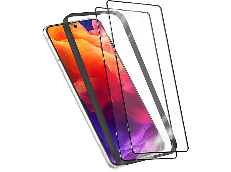 & Schutzglas Displayschutz(für Applikator Samsung Plus) S24 NALIA 2x Galaxy 1x