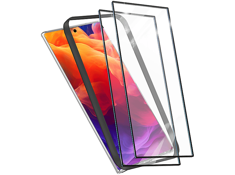 NALIA 2x Schutzglas & 1x Applikator Displayschutz(für Samsung Galaxy S24  Ultra)