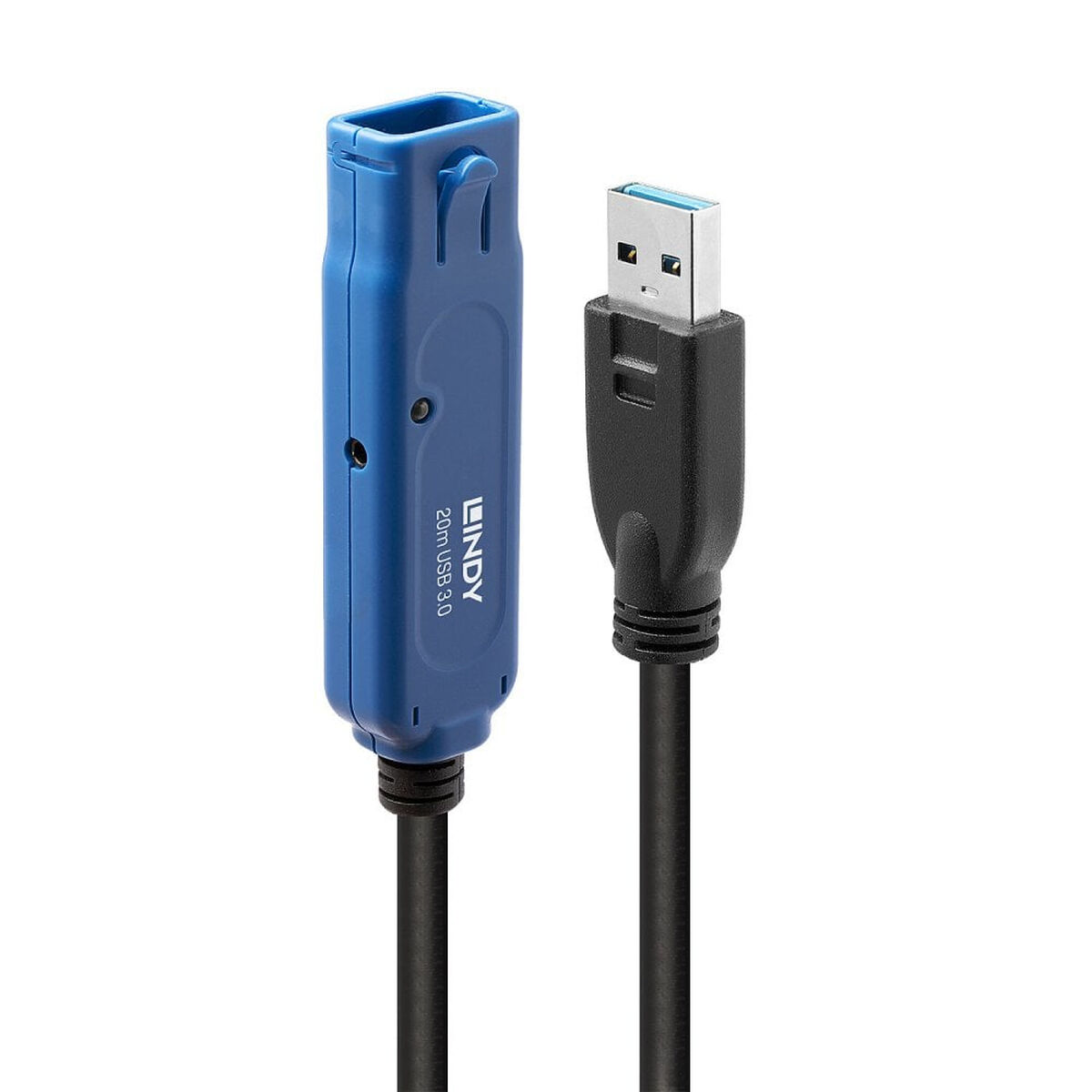 Cavo di prolunga USB blu con connettore USB-A e USB-B.