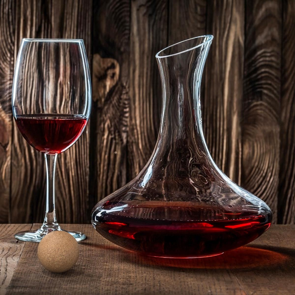 Karaffe 1.8 Glas Rotwein mit INTIRILIFE Karaffe Liter für