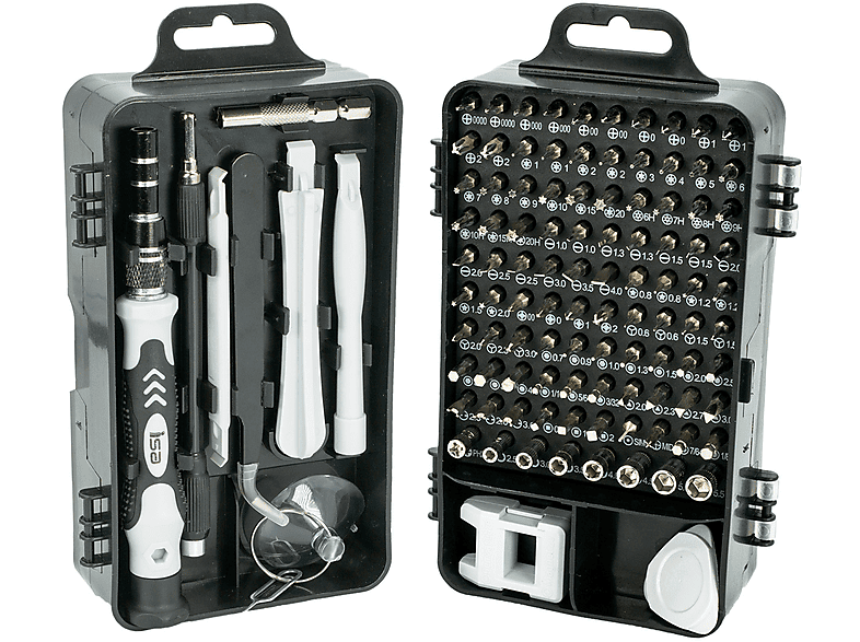 Werkzeug Schraubendreher Set, Set Präzision INTIRILIFE 115-teiliges Set Schwarz Schraubendreher