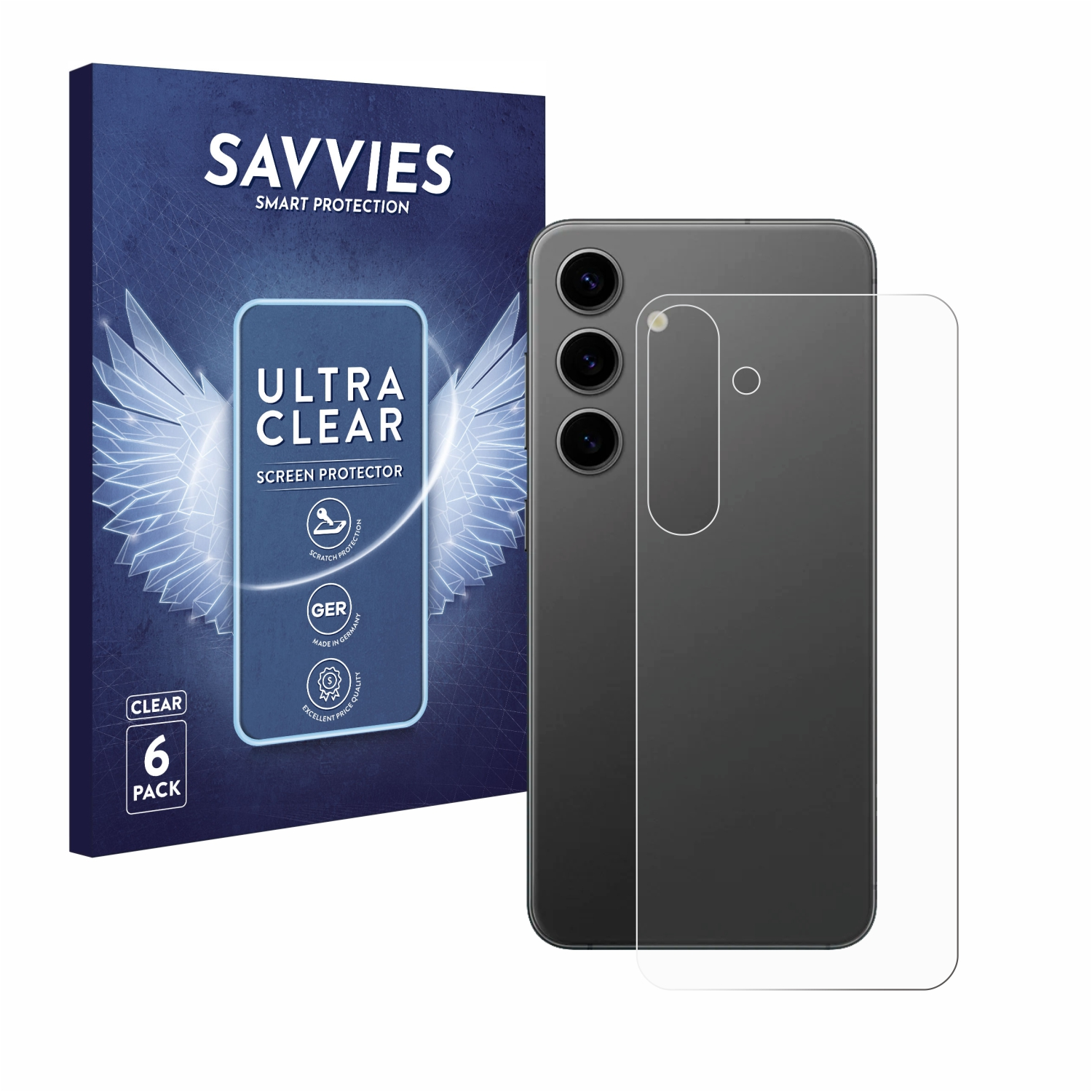 SAVVIES Galaxy Samsung 6x Plus) Schutzfolie(für S24 klare