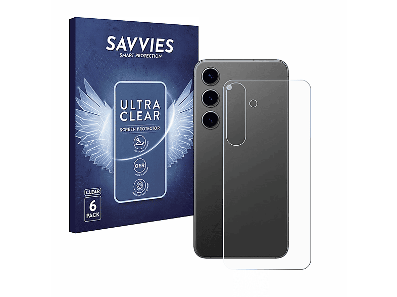 SAVVIES 6x klare Schutzfolie(für Samsung Galaxy S24 Plus)