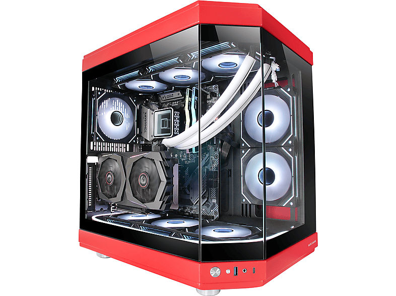 MARS GAMING MC-3T PC-Gehäuse, Rot | SATURN