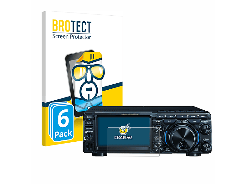 BROTECT 6x klare Schutzfolie(für Yaesu FT-710)