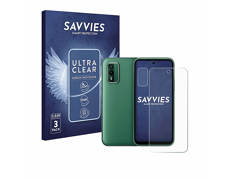 SAVVIES 6x klare Schutzfolie(für Nokia XR21)
