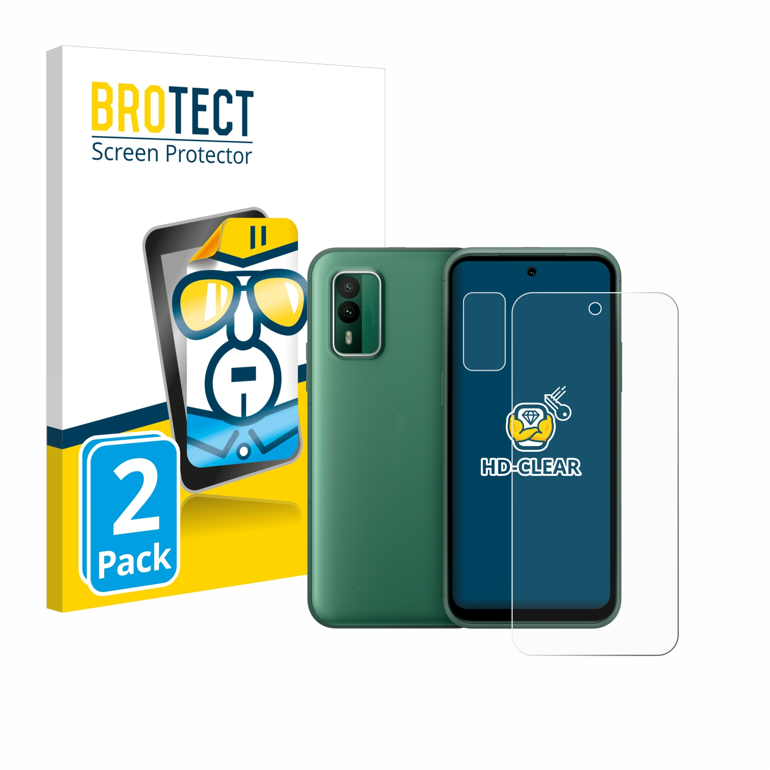Nokia XR21) klare BROTECT Schutzfolie(für 2x