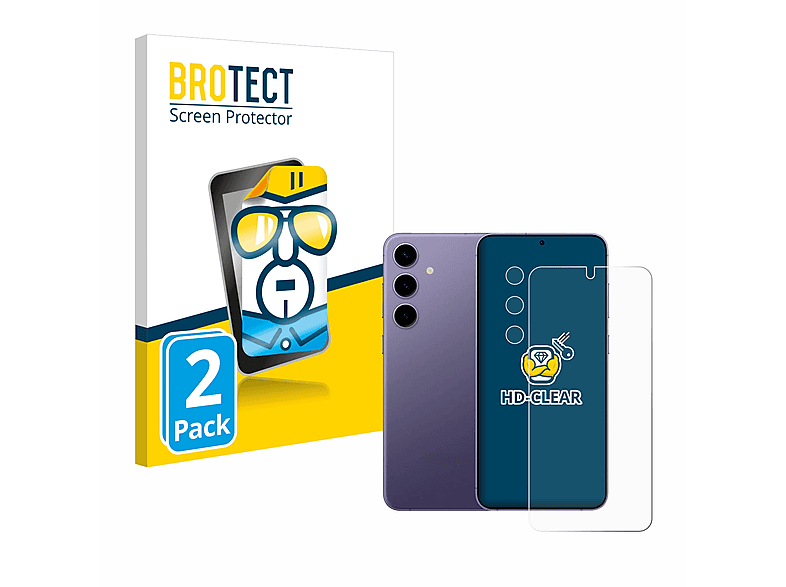 BROTECT 2x klare Schutzfolie(für S24) Samsung Galaxy