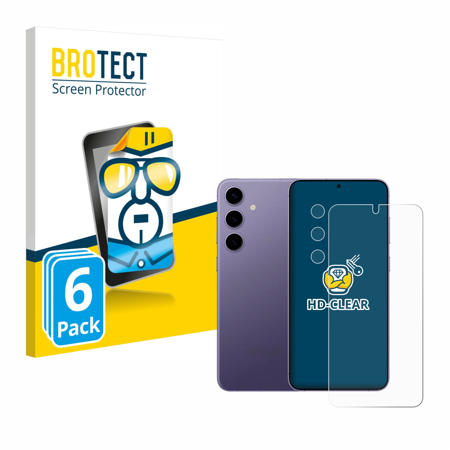 BROTECT Galaxy klare Schutzfolie(für 6x Samsung S24)