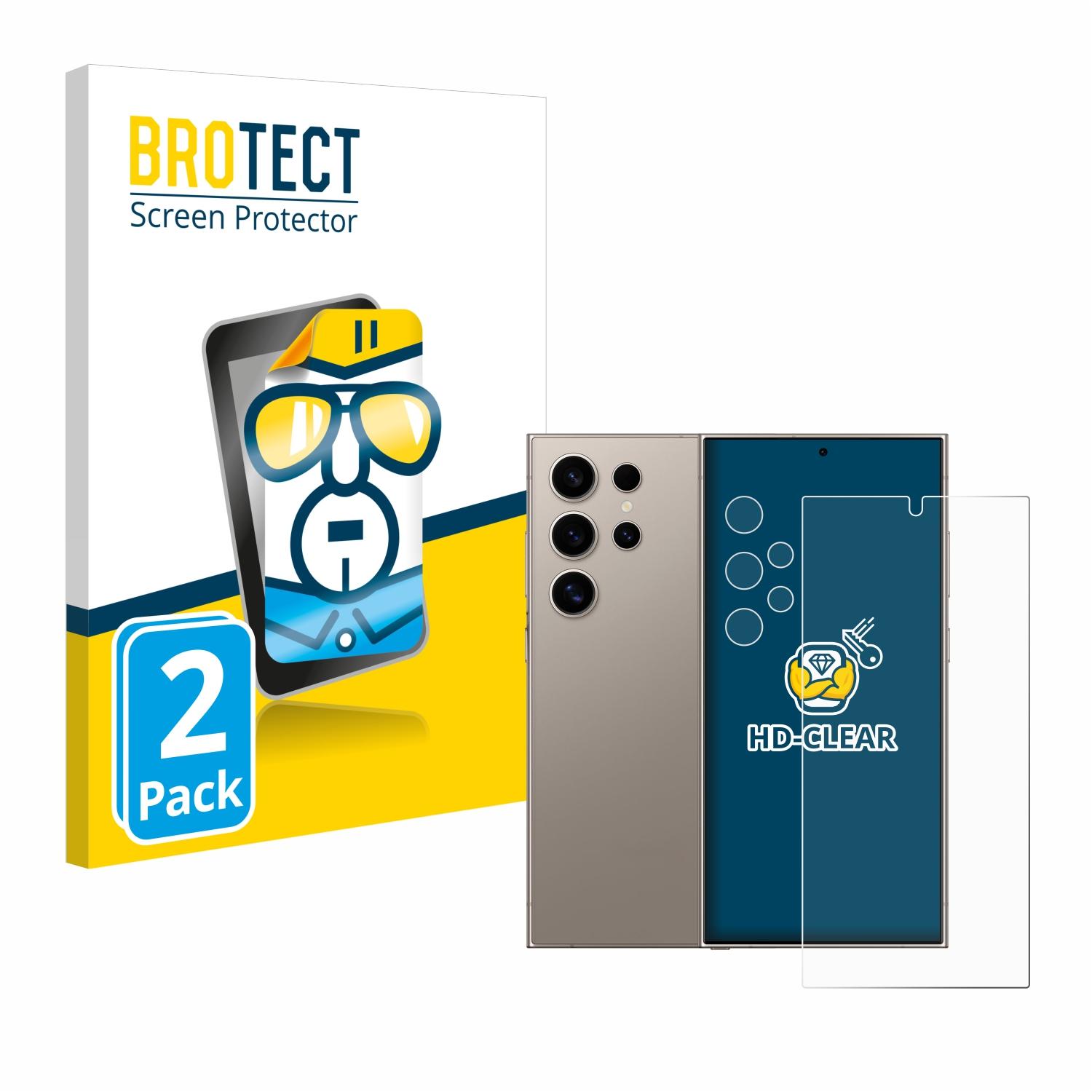 BROTECT 2x klare Schutzfolie(für Galaxy Ultra) S24 Samsung