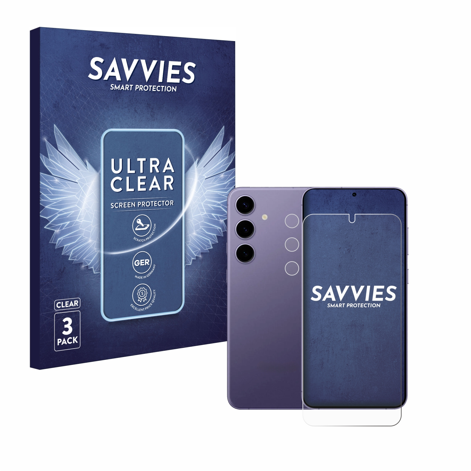 S24 Samsung 6x SAVVIES klare Galaxy Plus) Schutzfolie(für