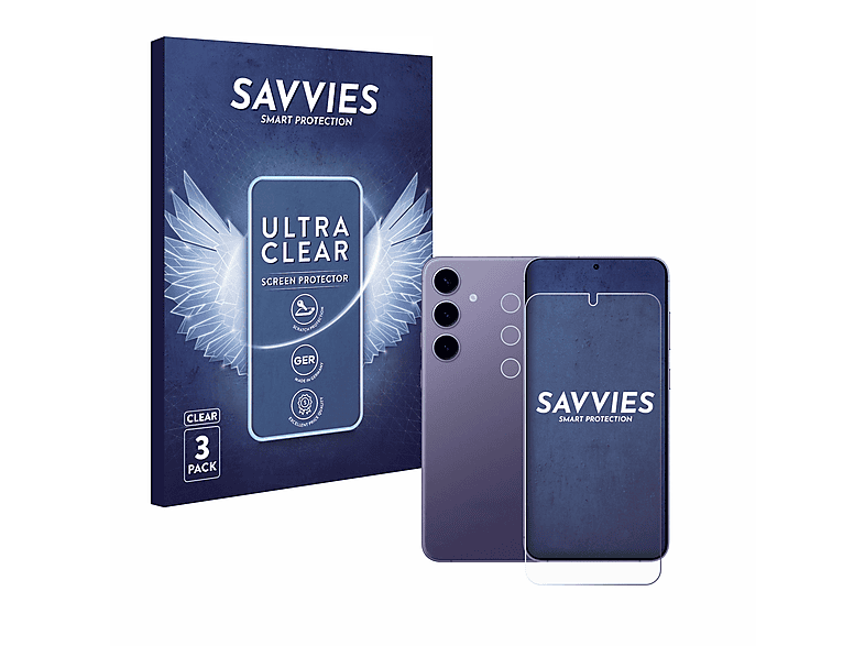 SAVVIES 6x klare Schutzfolie(für Samsung Galaxy S24 Plus)