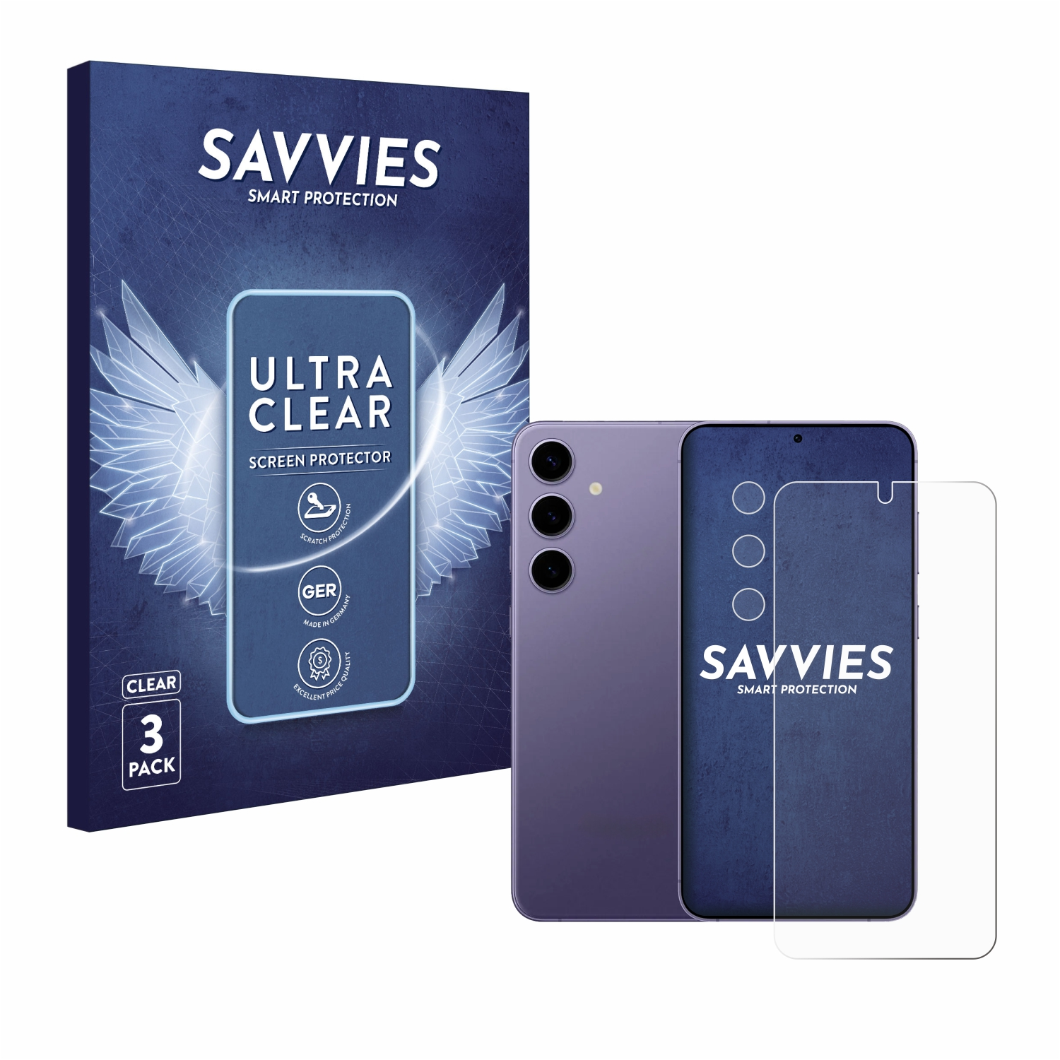S24) Galaxy klare Schutzfolie(für 6x SAVVIES Samsung