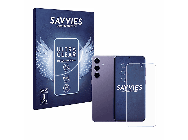 S24) klare 6x Galaxy SAVVIES Samsung Schutzfolie(für