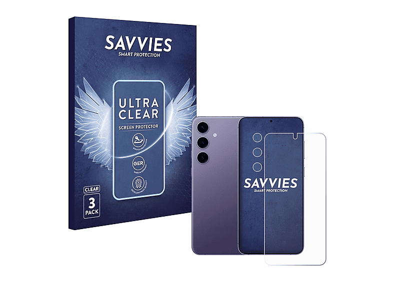 S24) Galaxy klare Schutzfolie(für 6x SAVVIES Samsung