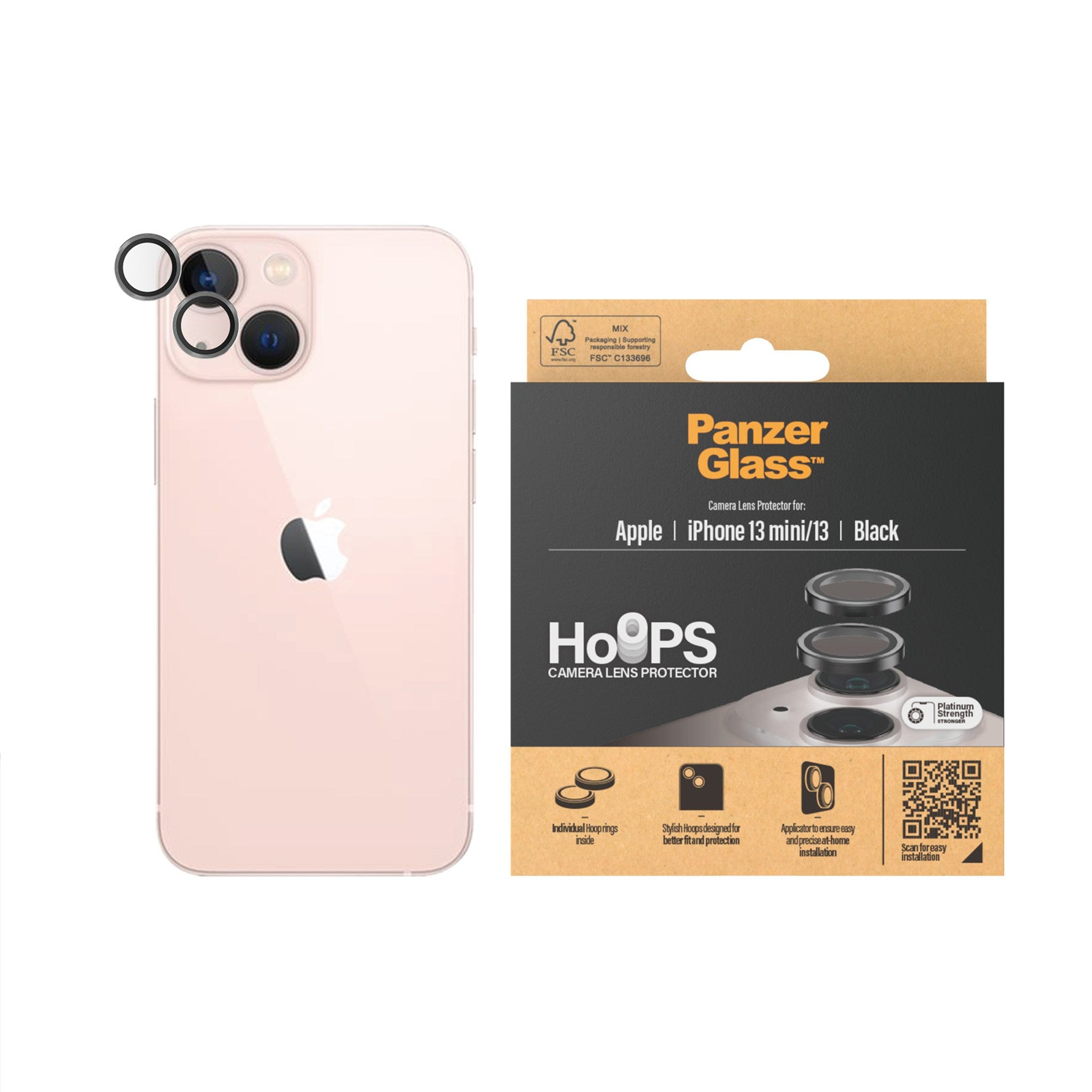 PANZERGLASS | Apple iPhone 13 Kameraschutz(für mini 13) Kameraschutz Hoops™