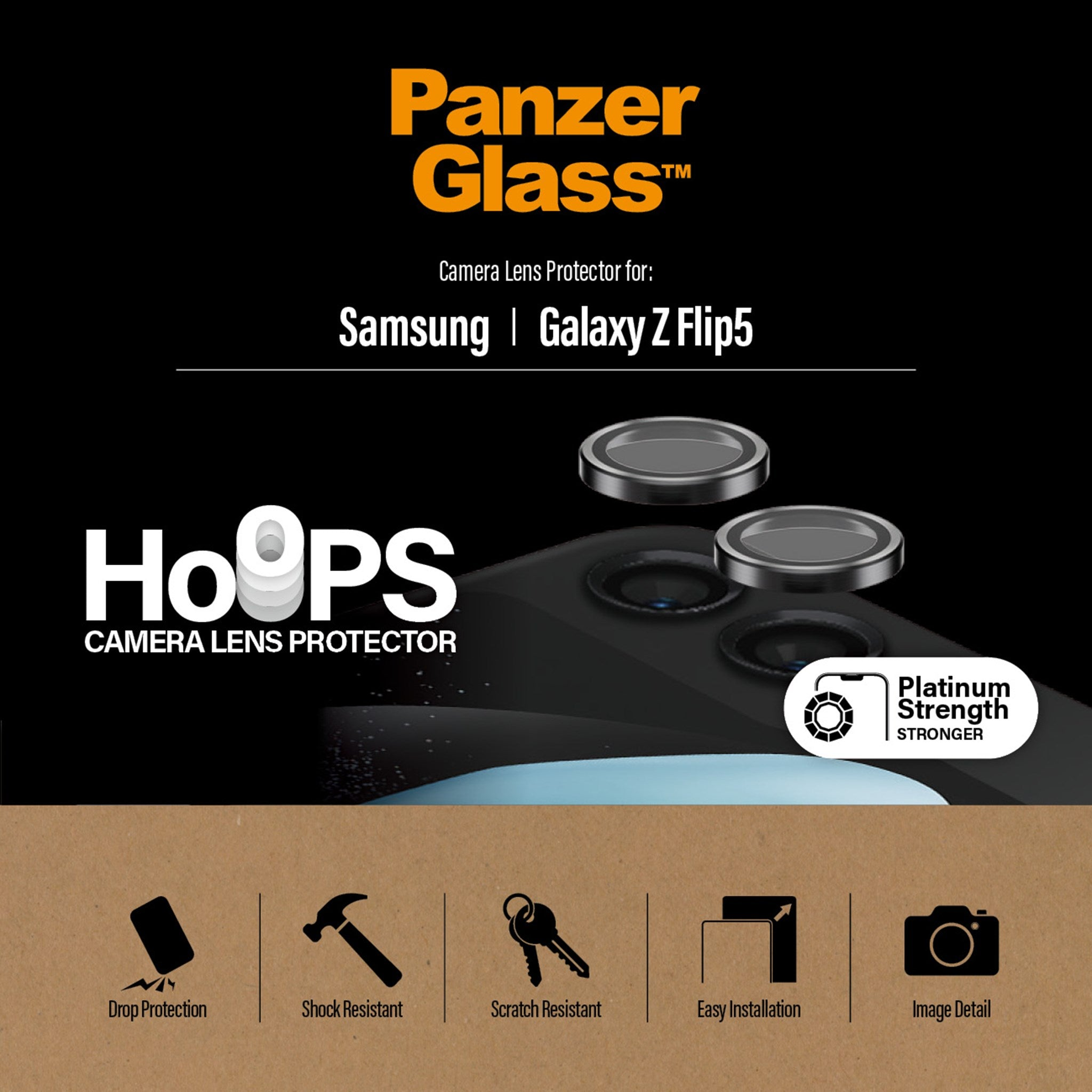 PANZERGLASS Samsung Flip Z 5) Kameraschutz(für Kameraschutz Galaxy Hoops™