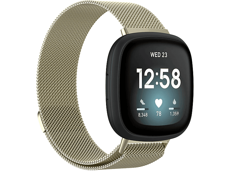 STRAPIT© Sense, Ersatzarmband, Fitbit, Sense, Gold MediaMarkt