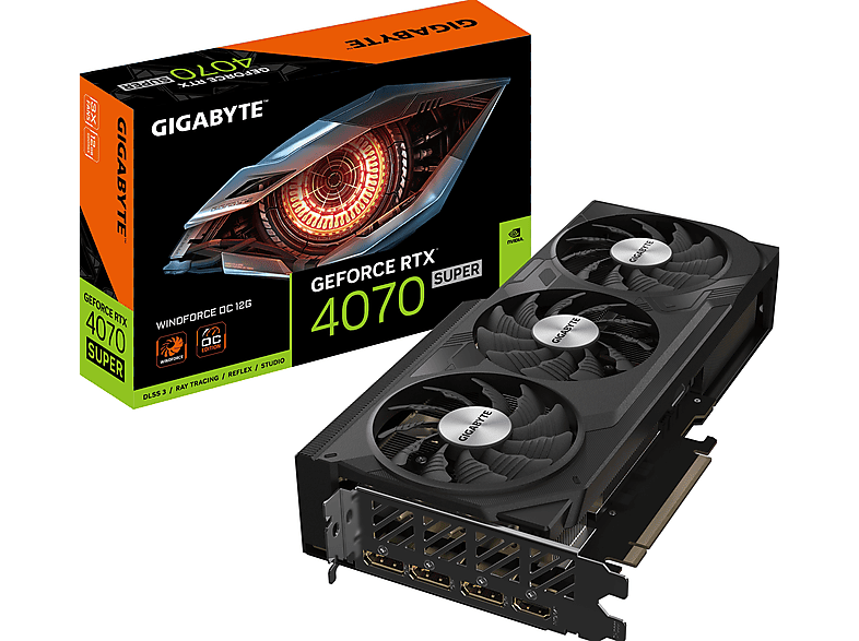 Tarjeta gráfica - GIGABYTE GeForce RTX 4070 SUPER WINDFORCE OC 12G