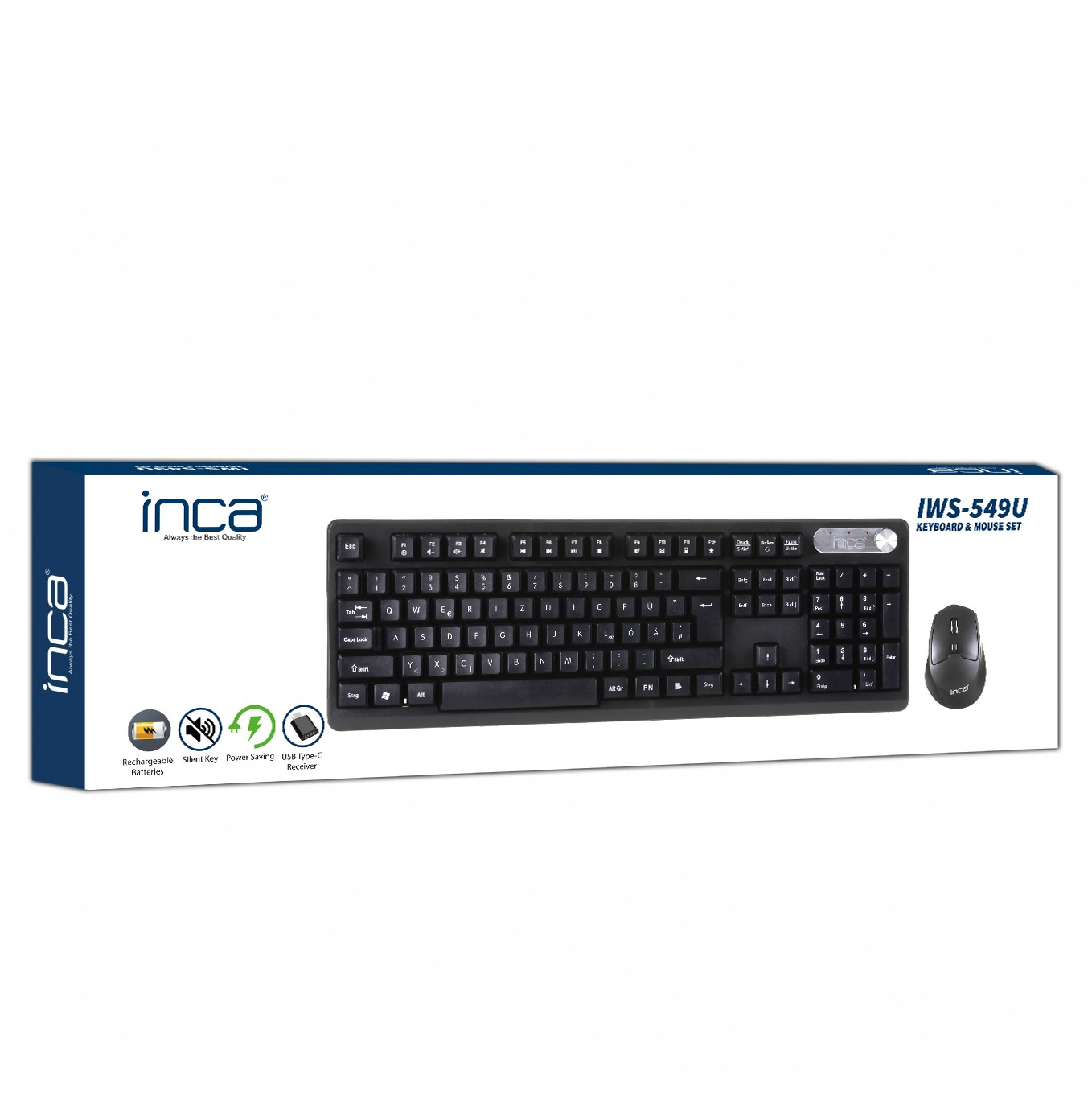 INCA IWS-549U, Maus und Set Tastatur