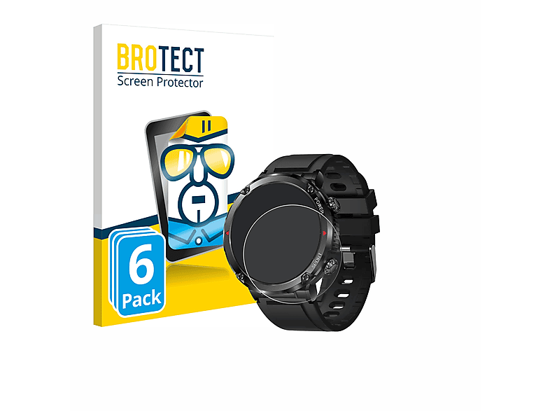 BROTECT 6x klare Schutzfolie(für LIGE Smartwatch 1.6\