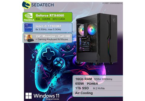 Unité Centrale Sedatech PC Gamer Expert • Intel i9-11900KF 8x 3.5